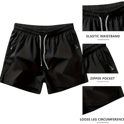 💎 50% DE RÉDUCTION ! 💎 Short de Sport à Séchage Rapide pour Homme – Poches Zippées, Ceinture Réglable & Tissu Cool-Touch 🏃‍♂️✨
