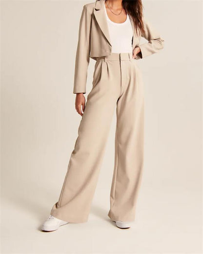 ✨ PROMO LIMITÉE 50% DE RÉDUCTION ! ✨ Pantalon Taille Haute à Jambes Larges – Élégant, Antifroisseur ✨