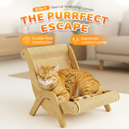 💎 JUSQU’À 50% DE RÉDUCTION ! 💎 Lit-Griffoir 2 en 1 en Sisal pour Chat – Confort, Jeu & Protection des Meubles 🐾🛋️