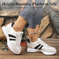 👟 PROMO EXCLUSIVE 50% DE RÉDUCTION ! 🌈 Baskets Femme Épaisses Antidérapantes – Design Rétro, +4cm & Confort Amorti 👢