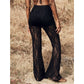💎 60% DE RÉDUCTION ! 💎 Pantalon Évasé en Dentelle, Taille Haute & Doublure Intégrée – Style Boho-Chic & Silhouette Allongée 🌸👖