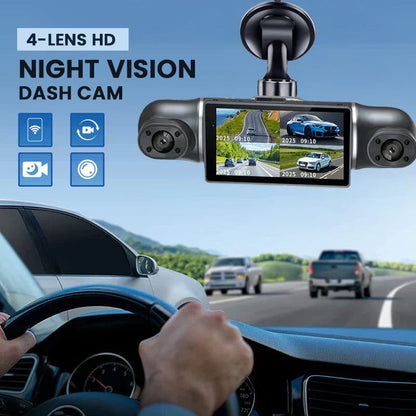 🚗 PROMO LIMITÉE 50% DE RÉDUCTION ! 💥 Kit Caméra Stationnement 360° Eagle Eye – 4 Écrans, WiFi, Vision Nocturne ✨