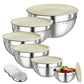 🎉 Soldes 2026 — Plus de 58 000 Vendus ! 🥣 6 Bols en Acier Inoxydable – Inox 304 – 3 Râpes Incluses 🍽️
