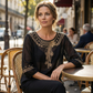 🌸 PROMO LIMITÉE 50% DE RÉDUCTION ! 💥 Blouse Femme Brodée Coton-Lin – Broderie Florale, Encolure Ronde, Coupe Fluide ✨