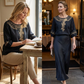 🌸 PROMO LIMITÉE 50% DE RÉDUCTION ! 💥 Blouse Femme Brodée Coton-Lin – Broderie Florale, Encolure Ronde, Coupe Fluide ✨