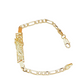 💎 60% DE RÉDUCTION ! 💎 Bracelet Chaîne Figaro – Finition Dorée, Icônes Religieuses & Design Unisexe (18,5 cm) 🎁✝️