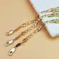💎 60% DE RÉDUCTION ! 💎 Bracelet Chaîne Figaro – Finition Dorée, Icônes Religieuses & Design Unisexe (18,5 cm) 🎁✝️