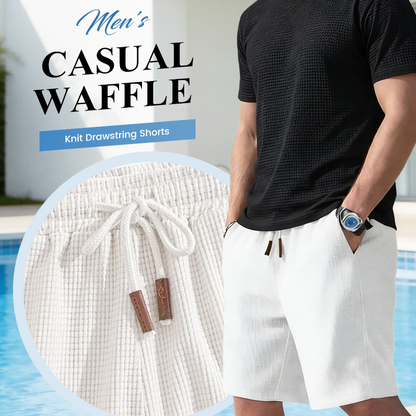 🩳 PROMO LIMITÉE 50% DE RÉDUCTION ! 💥 Short Homme Maille Gaufrée – Respirant, Cordon de Serrage, Style Décontracté ✨