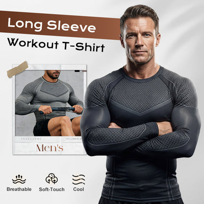 💎 60% DE RÉDUCTION ! 💎 Tee-Shirt Manches Longues Respirant 2026 – Coupe Athlétique, Évacuation de Transpiration & Tissu 4 Directions 🏋️‍♂️💨