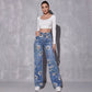 👖 PROMO LIMITÉE 50% DE RÉDUCTION ! ✨ Jean Droit Fleuri – Denim Premium, Coupe Flatteuse 🌸