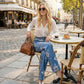 👖 PROMO LIMITÉE 50% DE RÉDUCTION ! ✨ Jean Droit Fleuri – Denim Premium, Coupe Flatteuse 🌸