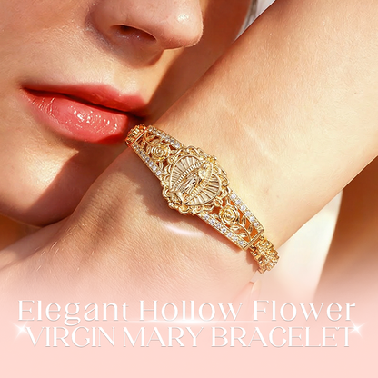 📿 PROMO LIMITÉE : 60% DE RÉDUCTION! ✨ Bracelet Vierge Marie en Cuivre Doré – Design Ajouré, Finition Dorée & Élégant 🙏