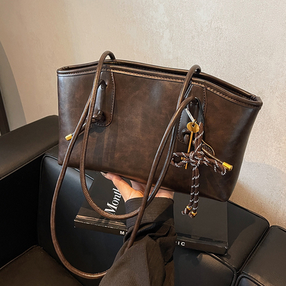 👜 PROMO FLASH : 60% DE RÉDUCTION ! ✨ Sac d'Épaule Vintage en Cuir PU – Intérieur Spacieux, Bandeoulière Fixe & Style Intemporel 💼