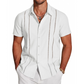 👔 PROMO LIMITÉE 50% DE RÉDUCTION ! 💥 Chemise Décontractée Manches Courtes – Coupe Structurée, Respirante, Polyvalente ✨