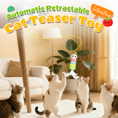 🐱 PROMO LIMITÉE 50% DE RÉDUCTION ! 🪀 Jouet pour Chat Rétractable Automatique – Mouvement Aléatoire, Rechargeable USB 🪶