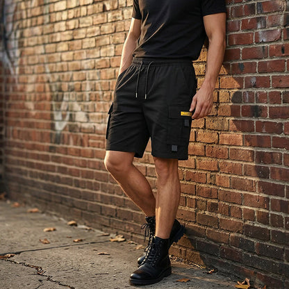 💎 50% DE RÉDUCTION ! 💎 Short Cargo Homme Décontracté – Taille Élastique à Cordon, Poches Multiples & Coupe Droite Confortable
