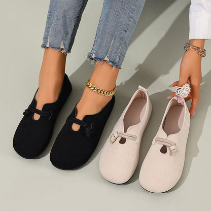 🥿 PROMO LIMITÉE 50% DE RÉDUCTION ! 🍂 Ballerines à Enfiler en Simili-Suède – Confort Toute la Journée, 2 Couleurs & Large Emboîtage ✨