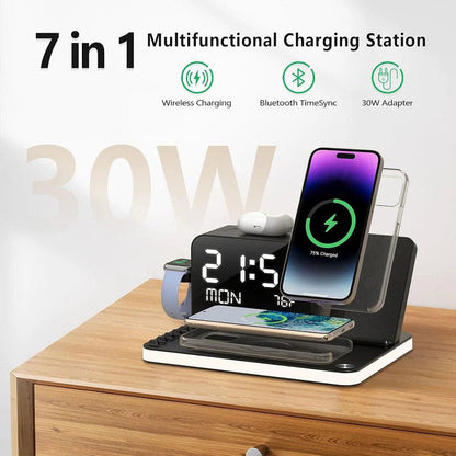 🔋 50% DE RÉDUCTION ! Station de Charge sans Fil 7-en-1 – Pour iPhone, Apple Watch, AirPods & Samsung ✨⚡