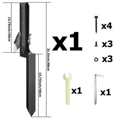 🏡 PROMO LIMITÉE 59% DE RÉDUCTION ! ✨ Kit de réparation pour poteaux de clôture à usage intensif – Robuste, Sans creuser, Extérieur 🛠️