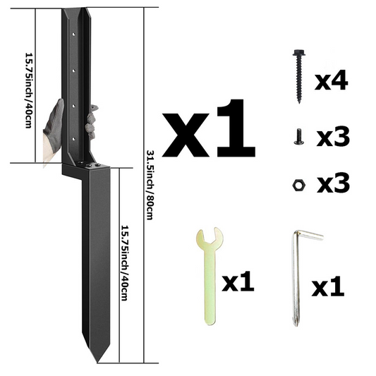 🏡 PROMO LIMITÉE 59% DE RÉDUCTION ! ✨ Kit de réparation pour poteaux de clôture à usage intensif – Robuste, Sans creuser, Extérieur 🛠️