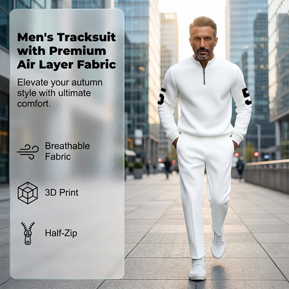 💎 -50% SUR L'ENSEMBLE 2 PIÈCES HOMME ! 💎 Haut Demi-Zip & Pantalon : Coupe Athlétique, Tissu Respirant & Look Sportif Chic 👖✨