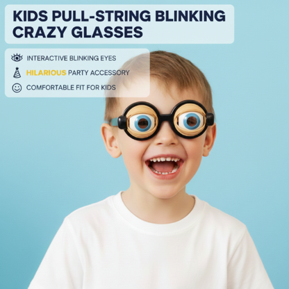 🤪 PROMO LIMITÉE 50% DE RÉDUCTION ! 👓 Lunettes Clignotantes – Tirer le Cordon, Yeux Mobiles, Rigolo 🎉