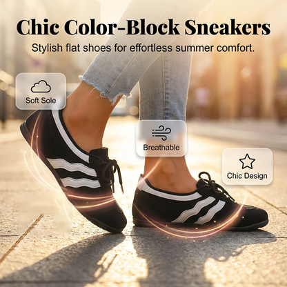 💎 -50% SUR LES BASKETS RÉTRO RAYÉES ! 💎 Cuir PU Doux, Semelle Confort & Style Intemporel pour Femme 👟