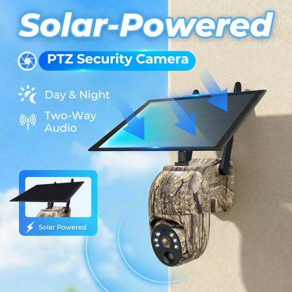 🌞 PROMO LIMITÉE 50% DE RÉDUCTION ! 📡 Caméra de Sécurité Solaire Sans Fil – Vision Nocturne Couleur, PTZ 360° & Détection Intelligente 🎥