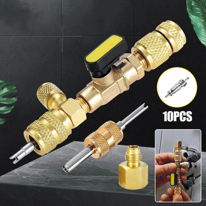 🔧 PROMO LIMITÉE 50% DE RÉDUCTION ! ⚙️ Outil de Retrait de Noyau de Valve pour Climatisation – Ports SAE 1/4" & 5/16" 🔩
