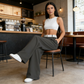 💎 -50% SUR LE PANTALON DE COSTUME À JAMBES LARGES ! 💎 Ceinture Contrastée, Taille Haute & Tissu Léger ✨