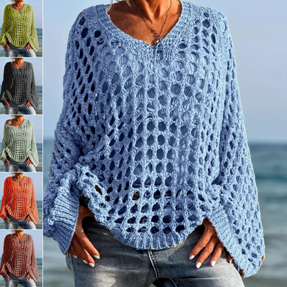 💎 -50% SUR LE HAUT CROCHET DÉCONTRACTÉ ! 💎 Motif Élégant, Coupe Fluide & Couleurs Unies Polyvalentes ✨