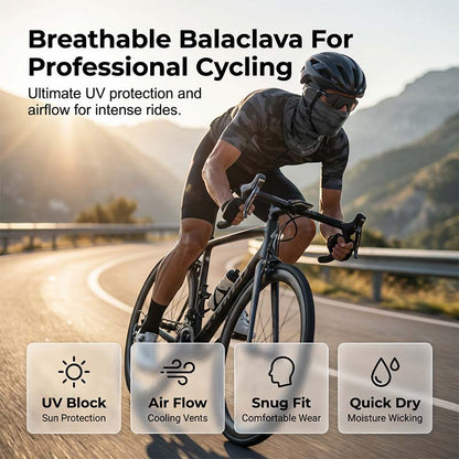 👟 PROMO LIMITÉE 50% DE RÉDUCTION ! ✨ Cagoule Anti-UV pour Cyclisme – Respirante, Anti-Buée, Taille Unique 🚴‍♂️