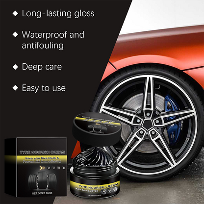 PROMO LIMITÉE : 1 ACHETÉ, 1 OFFERT ! 🚗 Cire de Rénovation pour Pneus – Restaure l'Éclat & Protège ✨