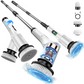 🧹 PROMO FLASH : 50% DE RÉDUCTION + LIVRAISON OFFERTE ! 🏡 Brosse de Nettoyage Rotative Électrique – Écran LED, 9 Accessoires & Manche Télescopique ⚡