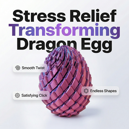 🥚 PROMO LIMITÉE 50% DE RÉDUCTION ! ✨ Œuf de Dragon Transformable 3D – Jouet de Bureau, Anti-Stress, Texturé 🌈
