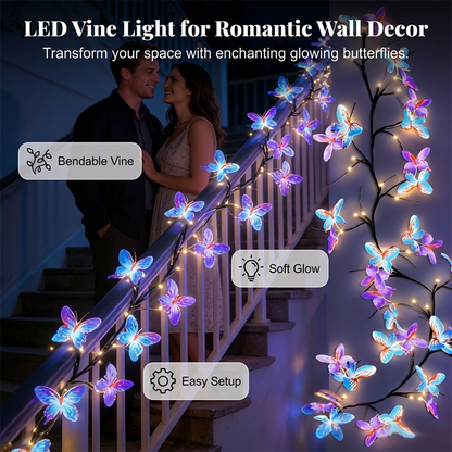 📢50% de réduction !! 📢Les cadres photos, c’est bien. Une vigne lumineuse avec des papillons, c’est mieux. 🎨
