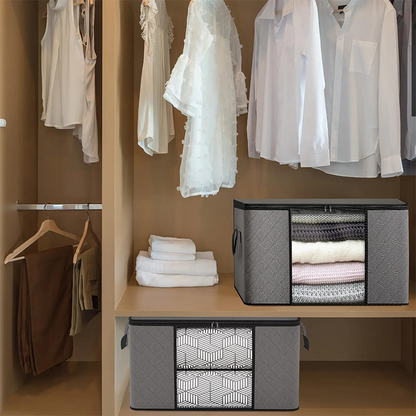 📦 OFFRE SPÉCIALE : 50% DE RÉDUCTION ! 🏡 Sac de Rangement Grande Capacité – Fenêtre Transparente, Tissu Respirant & Poignées Renforcées 👕