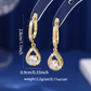 💎 60% DE RÉDUCTION! Boucles d'Oreilles Créoles Larme – Zirconiums Étincelants, Sertissage Pavé & Finition Or/Argent 💍