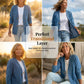 🧥 50% DE RÉDUCTION ! Veste Jean Femme Classique – Col en V, Fermeture à Boutons & Coupe Décontractée ✨🌸