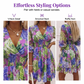 🌸 PROMO LIMITÉE 50% DE RÉDUCTION ! 💥 Robe Trapèze Florale Col V – Légère, Smockée, Ourlet Volanté ✨