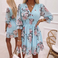 🌸 PROMO LIMITÉE 50% DE RÉDUCTION ! 💥 Robe Trapèze Florale Col V – Légère, Smockée, Ourlet Volanté ✨