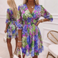 🌸 PROMO LIMITÉE 50% DE RÉDUCTION ! 💥 Robe Trapèze Florale Col V – Légère, Smockée, Ourlet Volanté ✨