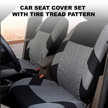 🚗 PROMO -50% 🎨 Housses de Siège Auto — Motif Bande de Roulement, Tissu Respirant ✨