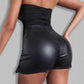 ✨ PROMO LIMITÉE 50% DE RÉDUCTION ! 🔥 Jupe-Short Taille Haute en Simili-Cuir – Audacieux, Confortable & Mise en Valeur 🎯