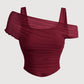 👕 PROMO LIMITÉE 50% DE RÉDUCTION ! ✨ Haut Maille Femme – Asymétrique, Froncé, Transparent ✨