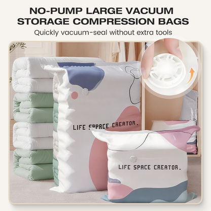 🧳 PROMO LIMITÉE 50% DE RÉDUCTION ! ⚡ Grand Sac de Rangement Sous Vide Compressible – Sans Pompe, Étanche, Gain de place ✨