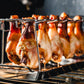 🍗 PROMO LIMITÉE 50% DE RÉDUCTION ! ✨ Support de Cuisson pour Cuisses de Poulet – 14 Fentes, Acier Inox, Pliable 🍖