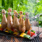 🍗 PROMO LIMITÉE 50% DE RÉDUCTION ! ✨ Support de Cuisson pour Cuisses de Poulet – 14 Fentes, Acier Inox, Pliable 🍖
