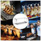 🍗 PROMO LIMITÉE 50% DE RÉDUCTION ! ✨ Support de Cuisson pour Cuisses de Poulet – 14 Fentes, Acier Inox, Pliable 🍖