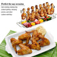 🍗 PROMO LIMITÉE 50% DE RÉDUCTION ! ✨ Support de Cuisson pour Cuisses de Poulet – 14 Fentes, Acier Inox, Pliable 🍖